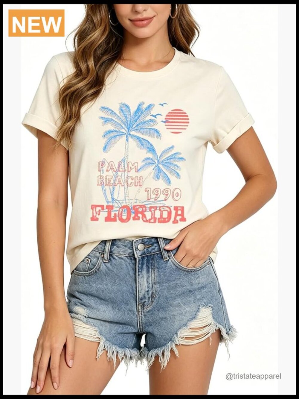 Vintage Los Angeles Graphic Tee Short Sleeve Casual Crew Neck Soft Cotton Blend